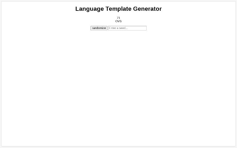 Language Template Generator