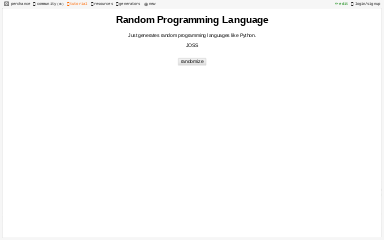 Random Programming Language ― Perchance Generator