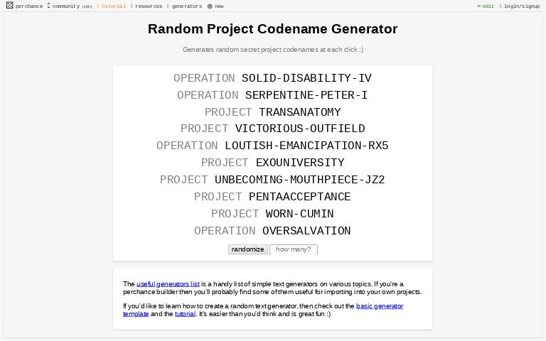 random-project-codename-generator