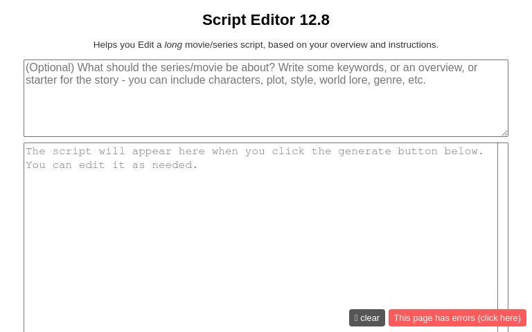 Script Editor 12.8 ― Perchance Generator