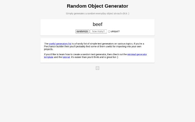 Random Object Generator