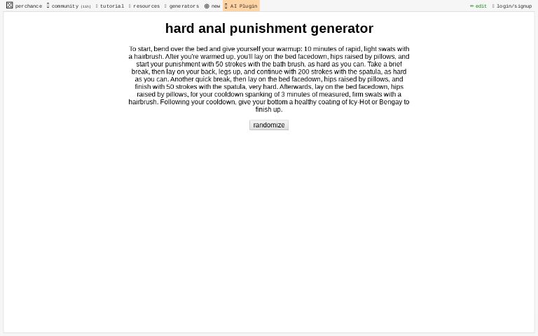 Hard Anal Punishment Generator