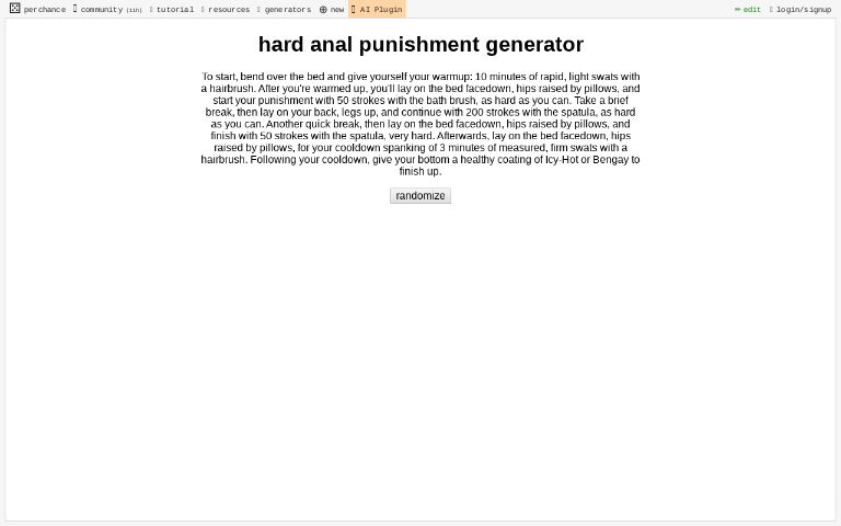 Hard Anal Punishment Generator 