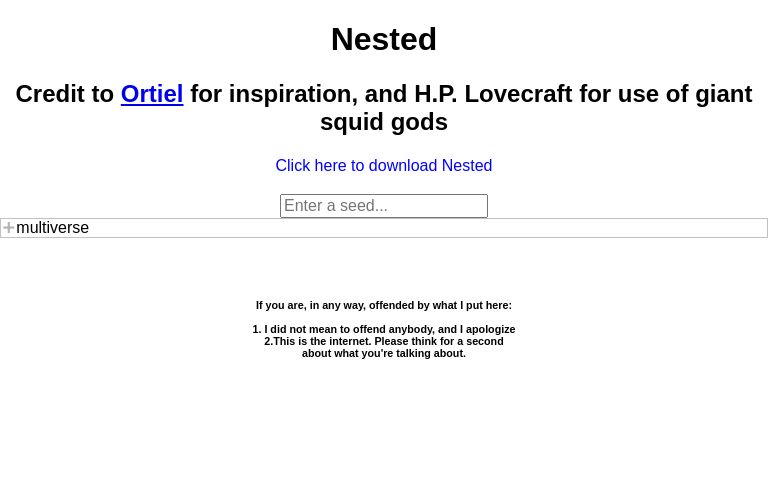 Nested ― Perchance Generator