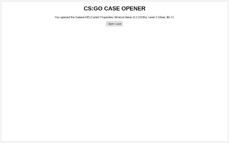 CS:GO CASE OPENER ― Perchance Generator