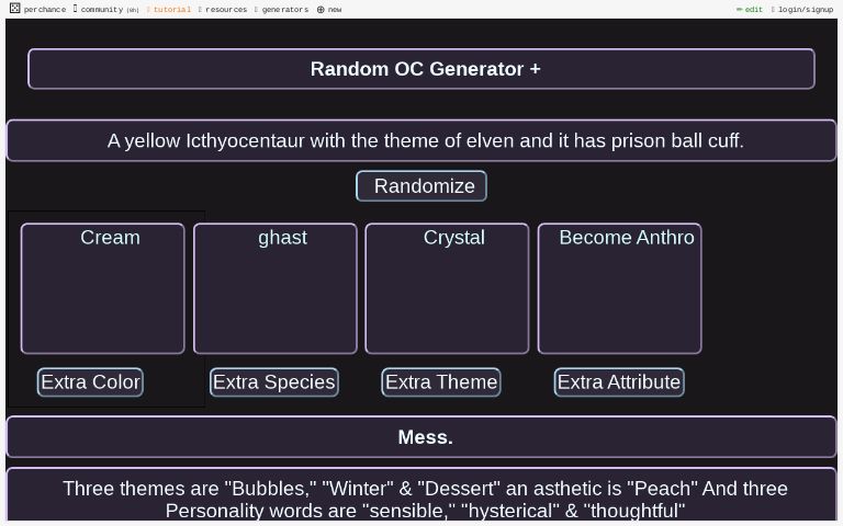 Random OC Generator