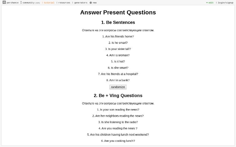 answer-present-questions-perchance-generator