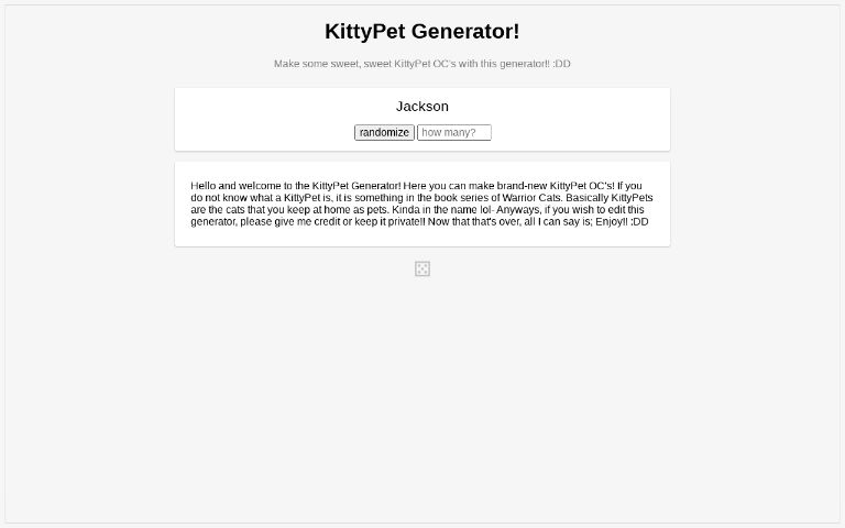 KittyPet Generator!