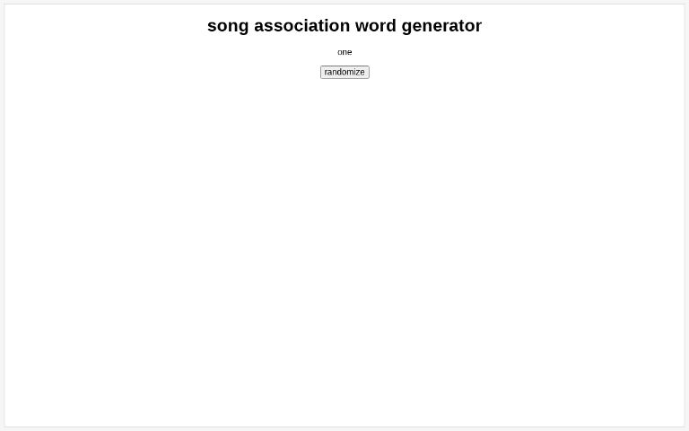 song-association-word-generator