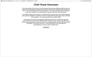 Jtoh Tower Generator Perchance Org - roblox tower of keyboard yeeting roblox generator download apk