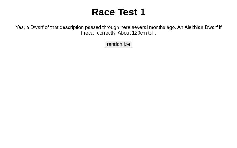 Race Test 1 ― Perchance Generator