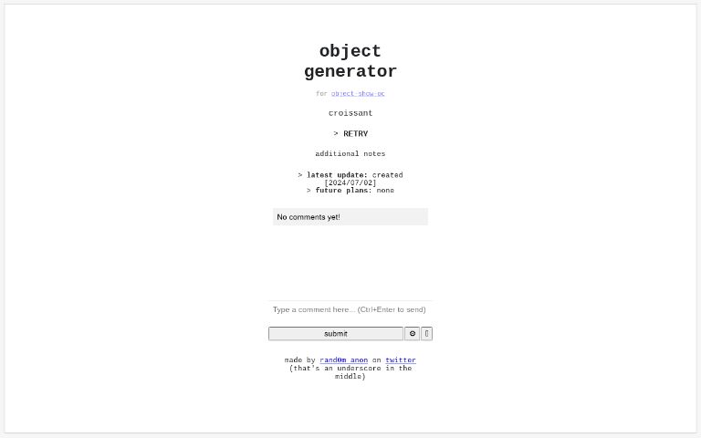 object generator