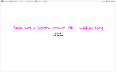 Random Word Generator ― Perchance