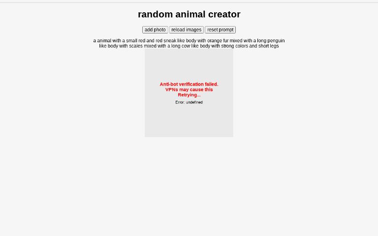 random animal creator ― Perchance Generator
