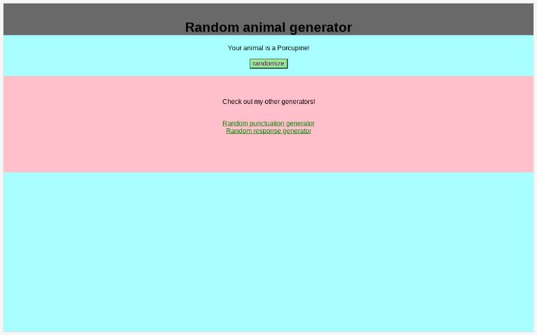 Random animal generator