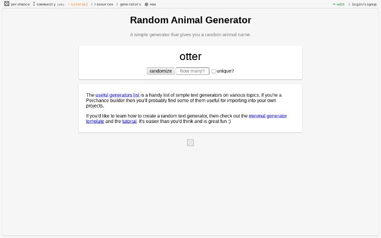 Random Animal Generator