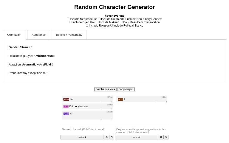 random-character-orientation-gender-generator-perchance