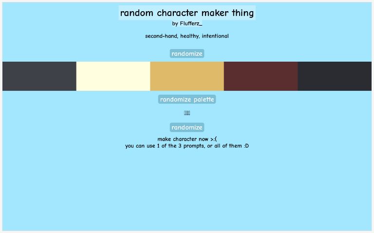 random character maker thing ― Perchance Generator