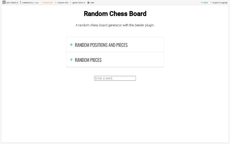 Random Chess Board ― Perchance Generator