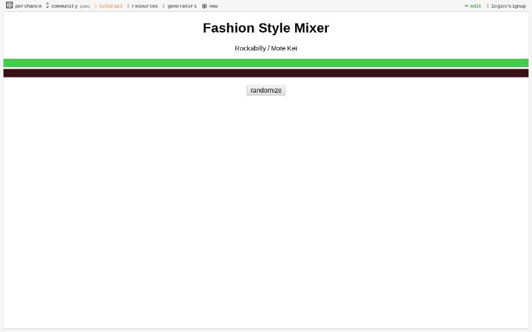 Fashion Style Mixer ― Perchance Generator