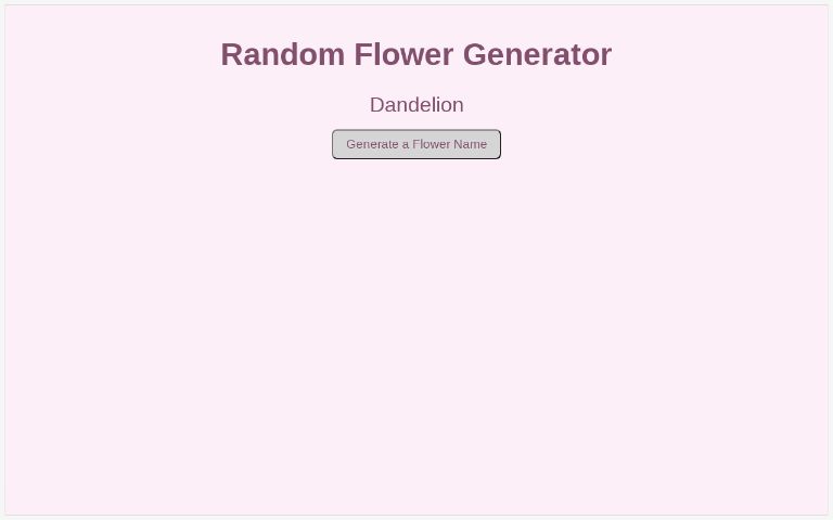 Random Flower Generator