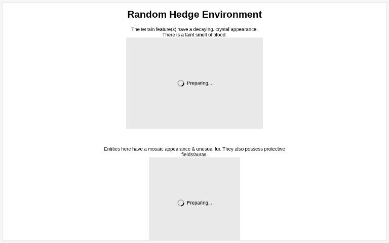 Random Hedge Environment ― Perchance Generator