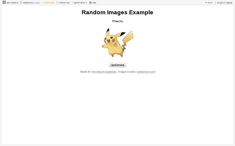 Random Images Example ― Perchance Generator