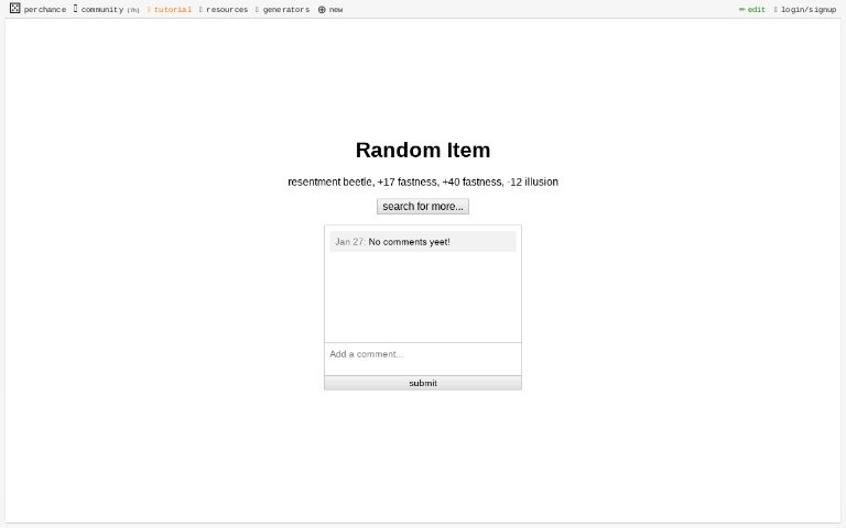 Random Item ― Perchance Generator