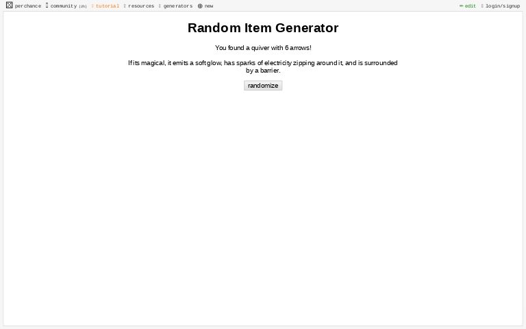 Random Item Generator