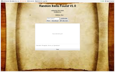 Random Items Found V1.0 ― Perchance Generator