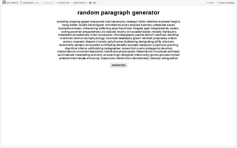 random paragraph generator ― Perchance