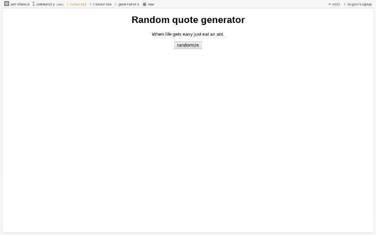 Random quote generator