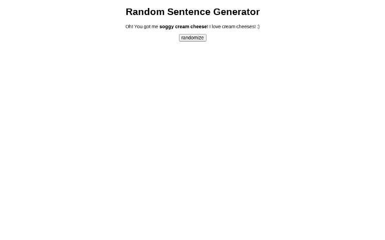 Random Sentence Generator