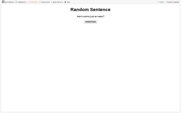 Random Sentence ― Perchance Generator