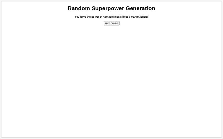 Random Superpower Generation