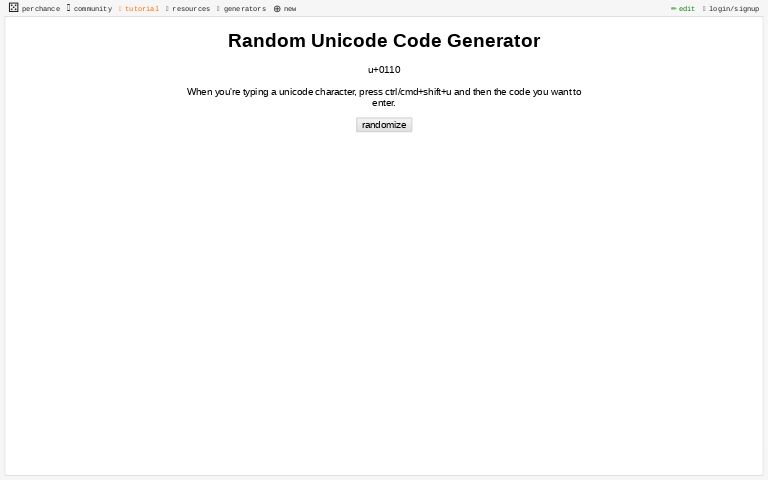 Random Unicode Code Generator ―