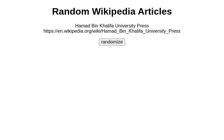 Random Wikipedia Articles Perchance Generator