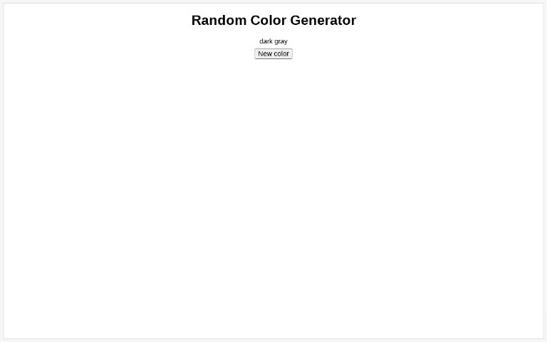 Random Color Generator