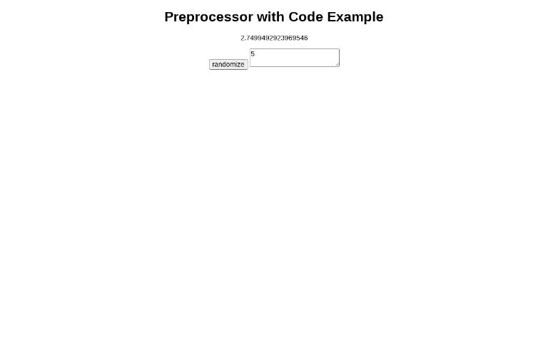 Preprocessor with Code Example ― Perchance Generator