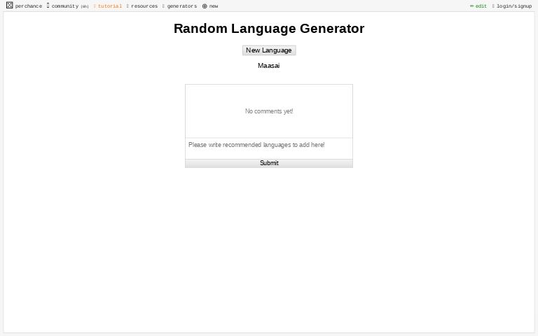 Random Language Generator