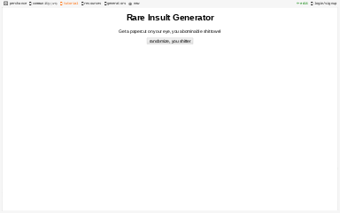 Rare Insult Generator