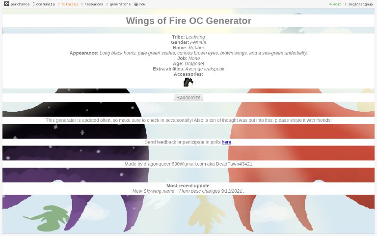 Wings of Fire OC Generator