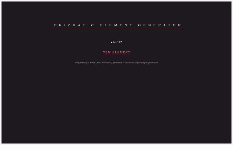 Prizmatic Element Generator