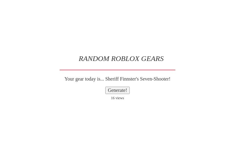Random Roblox Gears ― Perchance Generator