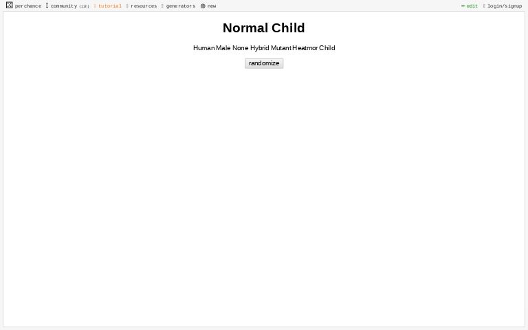 Normal Child ― Perchance Generator