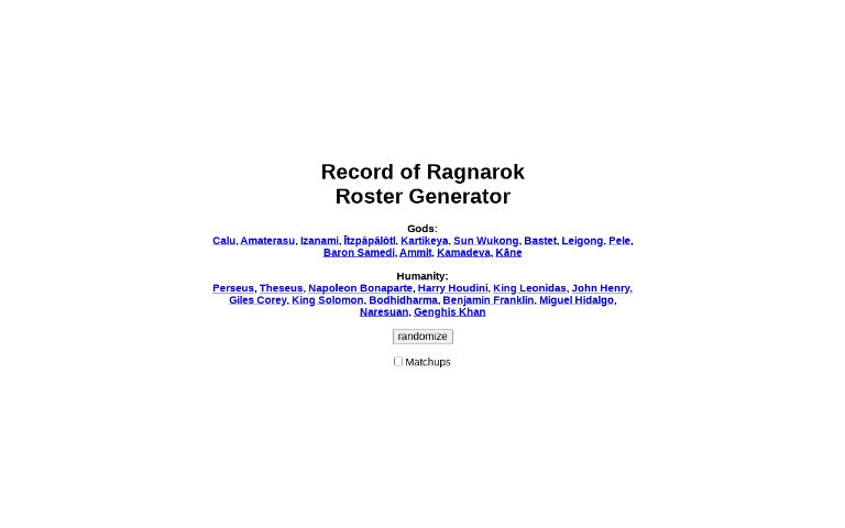 record-of-ragnarok-roster-generator