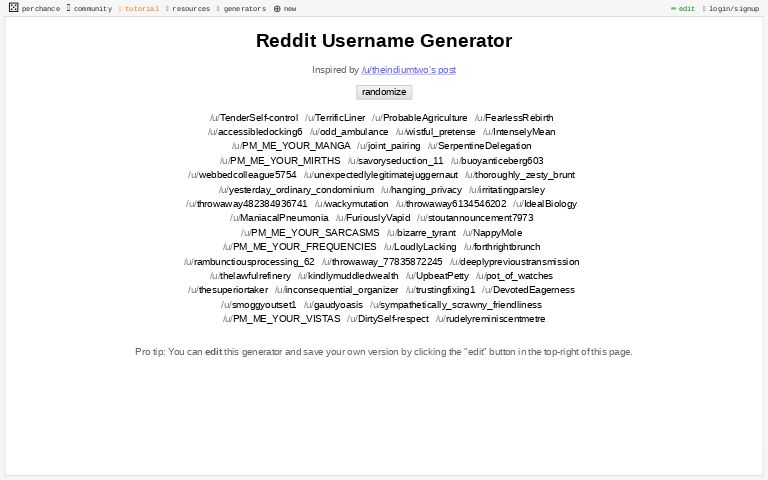 Usernamen generator