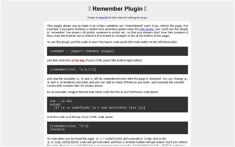 рџ ѕ Remember Plugin рџ ѕ
