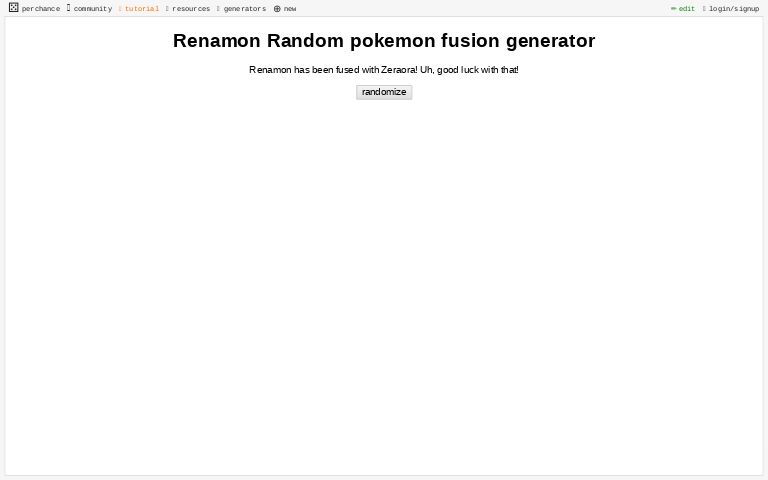 Renamon Random Pokemon Fusion Generator