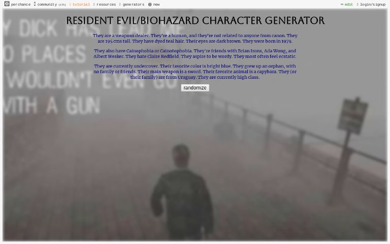 resident-evil-biohazard-character-generator-perchance